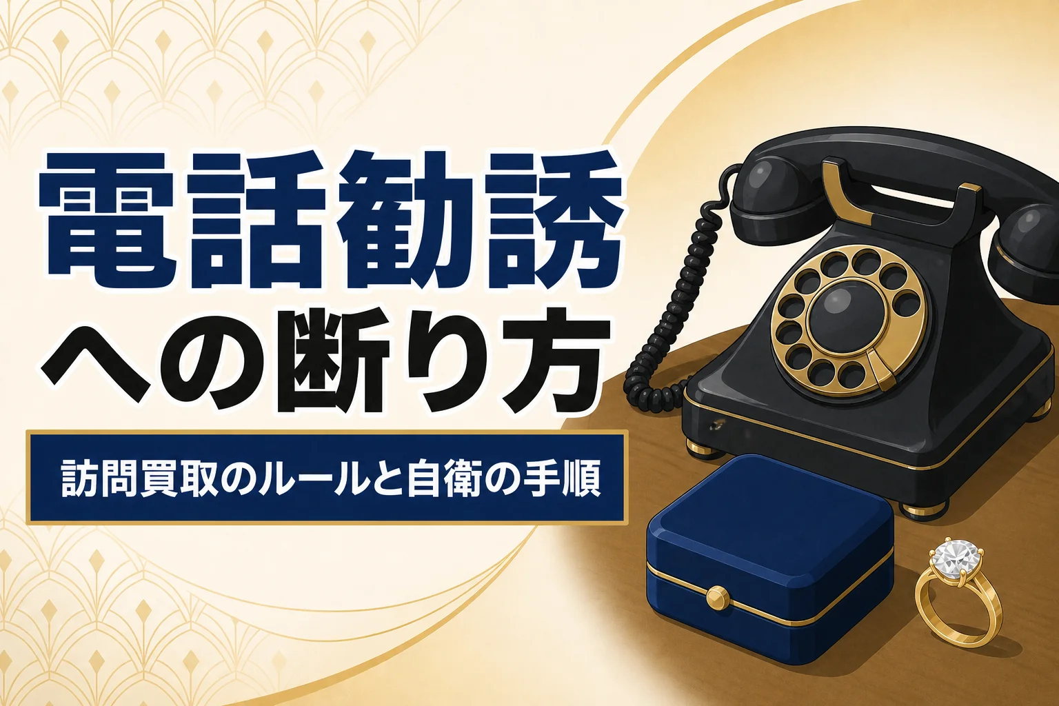 訪問買取の電話勧誘に注意|断り方と法律上のルール