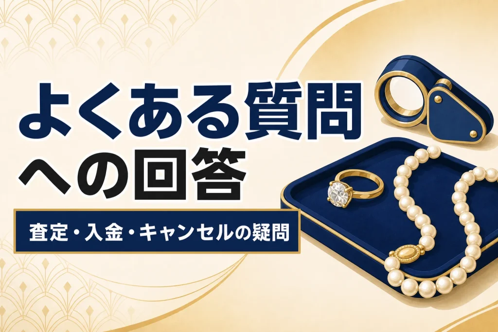 ジュエリー買取のよくある質問｜査定・入金・キャンセルの疑問
