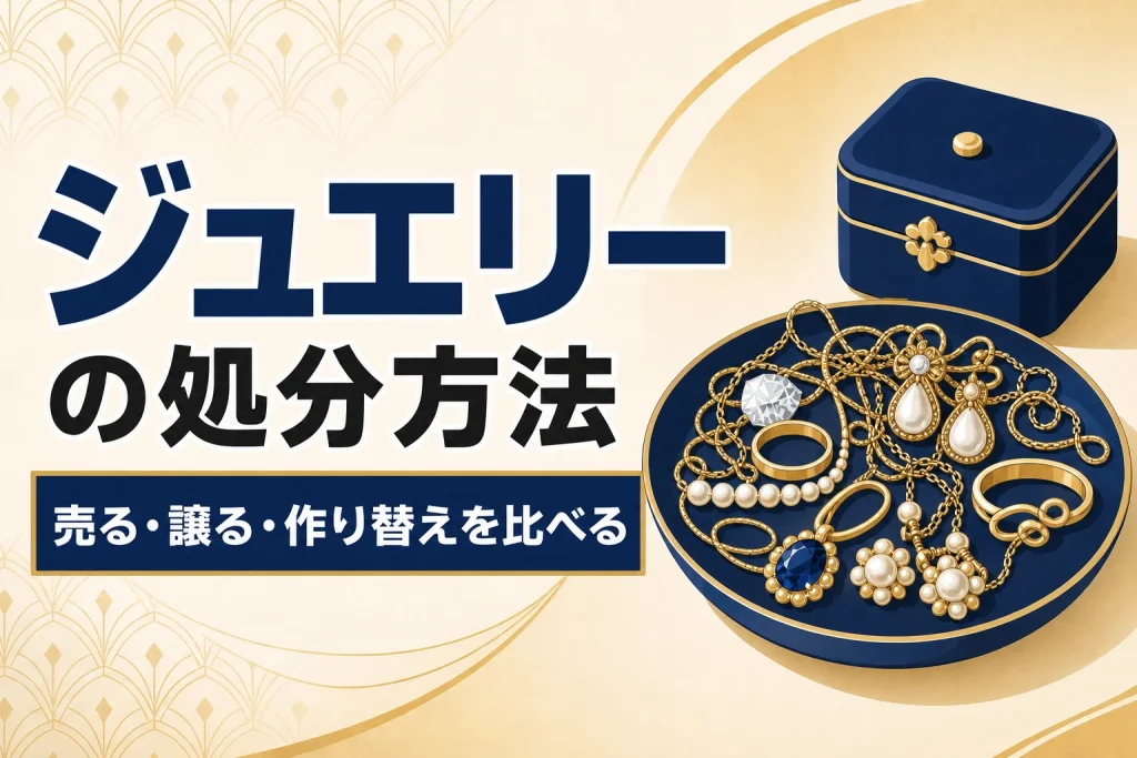 使わないジュエリーの処分方法｜売る・譲る・リフォームの比較