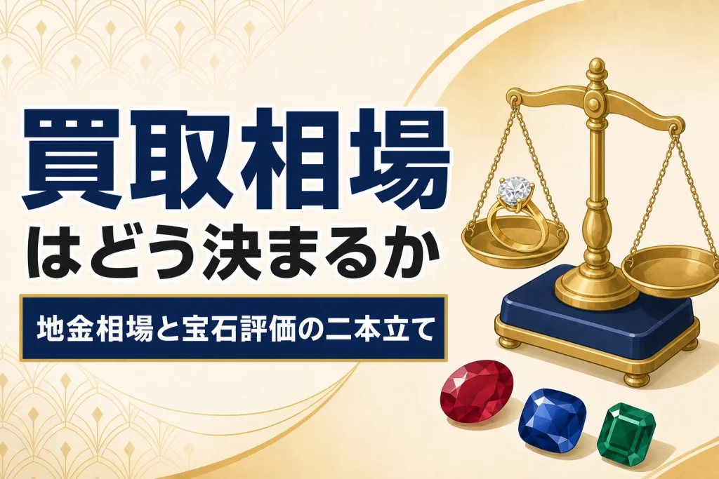 ジュエリーの買取相場はどう決まるか｜地金相場と宝石評価の二本立て