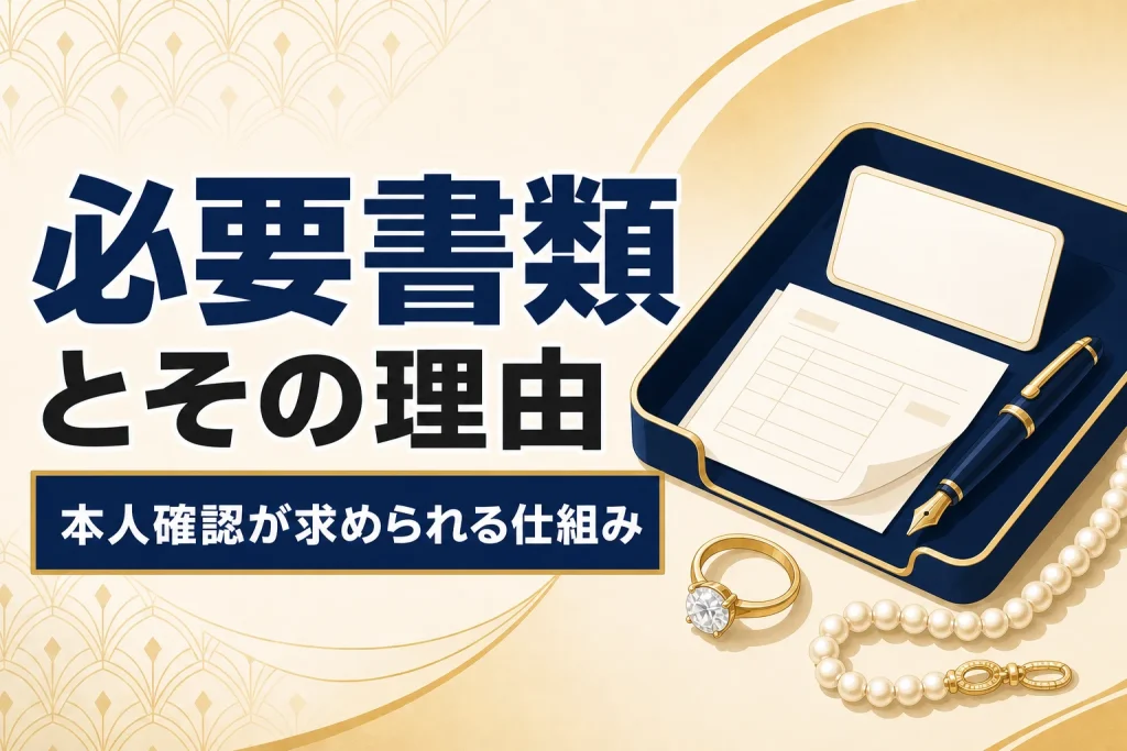 ジュエリー買取に必要な書類｜本人確認書類が求められる理由