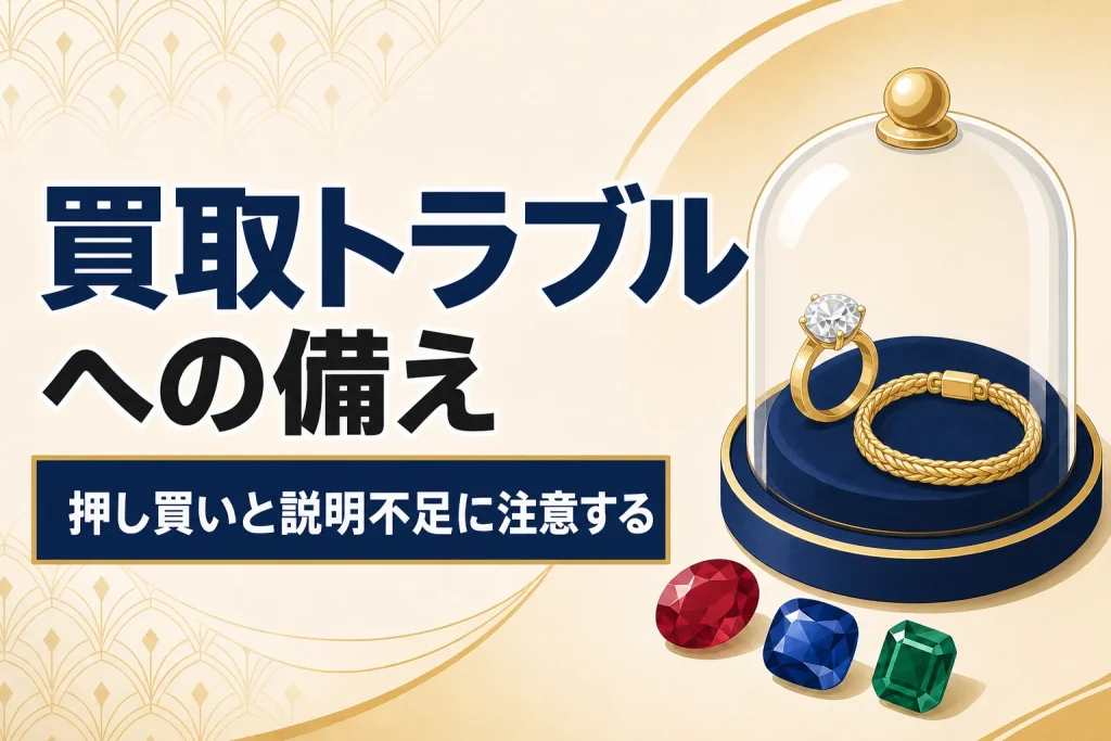 ジュエリー買取のトラブル事例｜押し買いと説明不足への備え