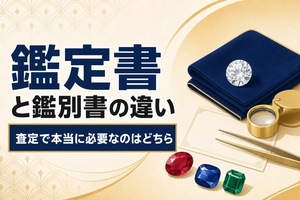 鑑定書と鑑別書の違い｜査定で本当に必要なのはどちらか