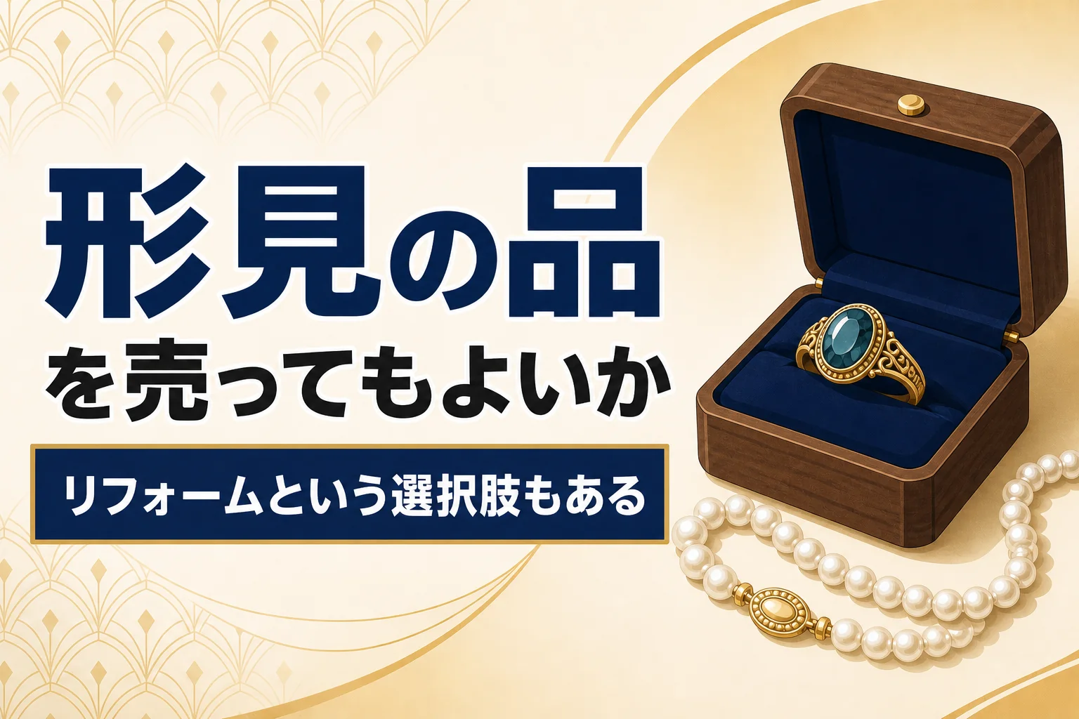形見のジュエリーを売ってもよいか|リフォームという選択肢