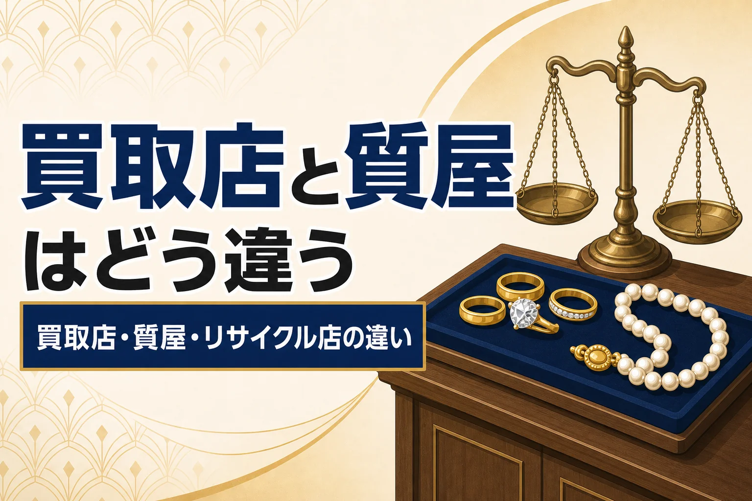 買取専門店・質屋・リサイクルショップの違い｜どこに売るべきか